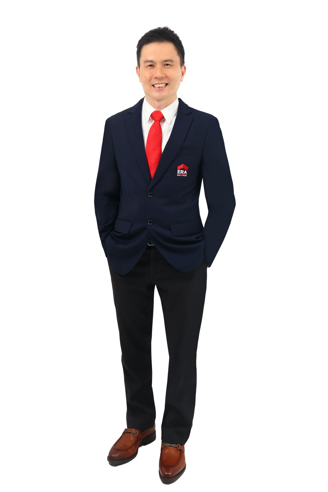 Raymond Ya in ERA Realty attire, full-length portrait